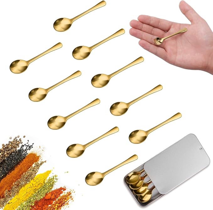 6PCS Tiny Spoons by Aosnare