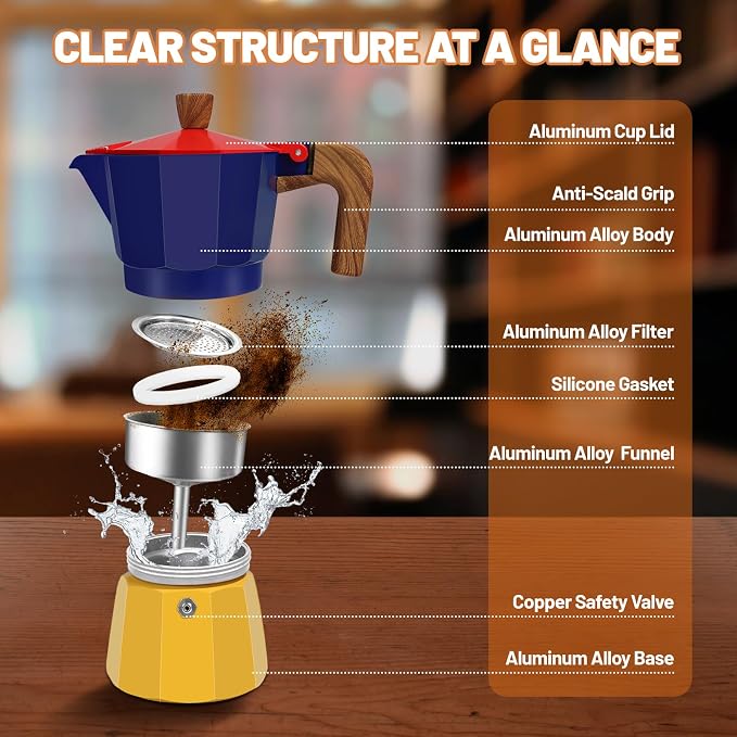 9 Cup Aluminum Espresso Stovetop Moka Pot Express Coffee Maker Percolator - Image 3