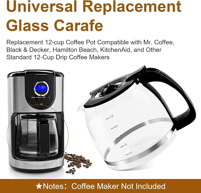 12-Cup Glass Carafe Replacement Pot - Image 2