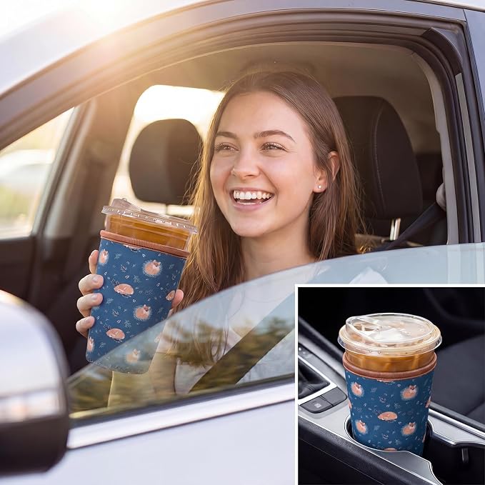 Dntorx Reusable 3-Pack Iced Coffee Cup Sleeve, Insulated Neoprene Drink Sleeve - Image 7