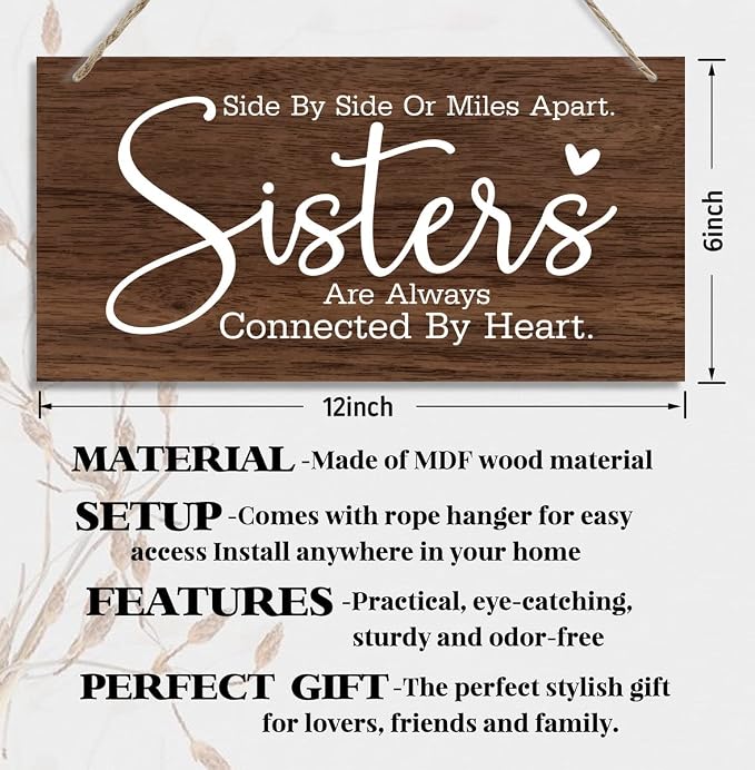 Sister Gifts, Side By Side Or Miles Apart. Sisters Are Always Connected By - Image 3