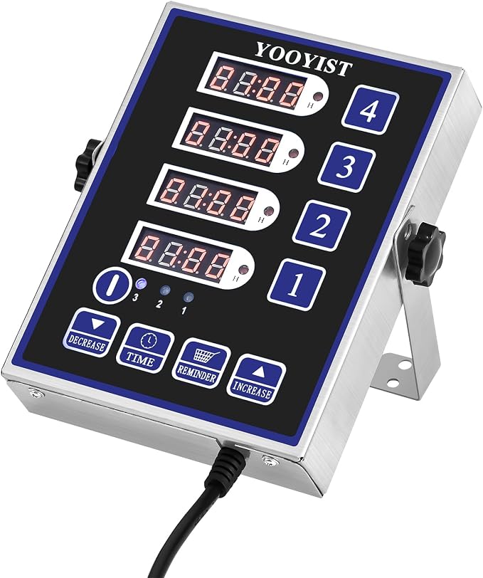 Kitchen Timers for Cooking – 4 Channel Commercial Kitchen Timer Restaurant - Image 2