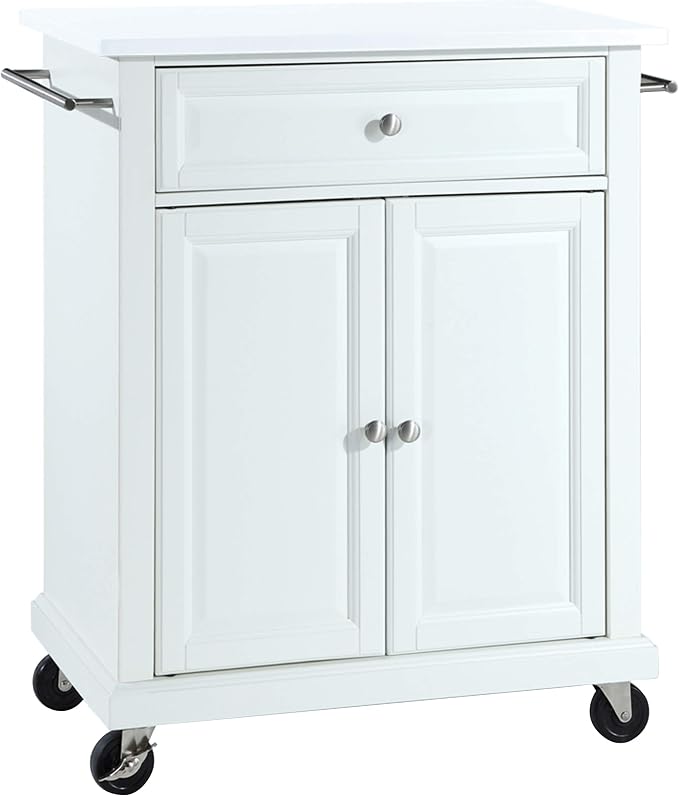 Crosley Furniture Compact Stone Top Small Rolling Cart by CrosleyFurniture
