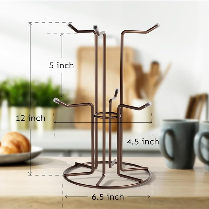 HULISEN Mug Holder for Large Cups, Mug Tree for Counter - Image 8