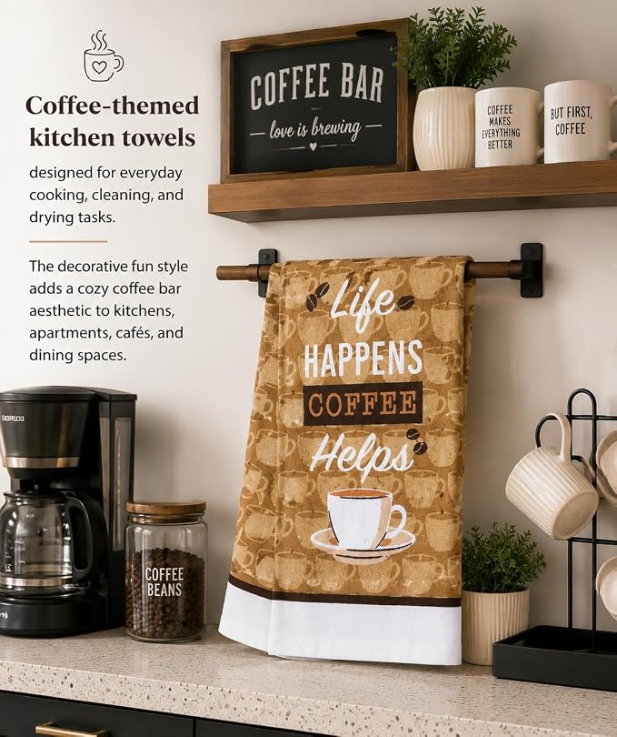 2 Piece Theme Kitchen Towels Set – Absorbent Cotton - Image 8