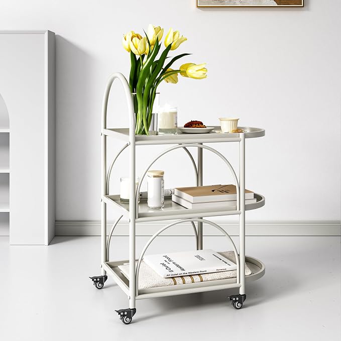 Bar Cart, Metal Serving Cart for The Home, Small Coffee Cart, Drink Cart - Image 7