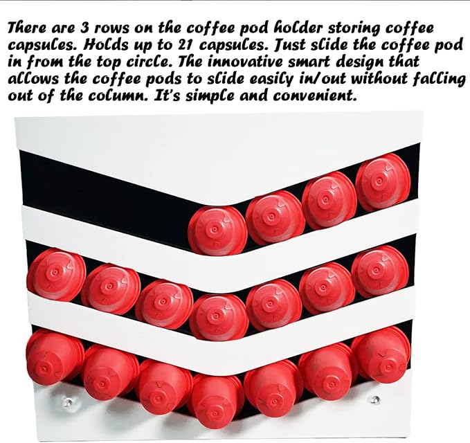 Coffee Pod Organizer Rack, 9 X 7.9in Large Capacity Acrylic Capsule Holder - Image 3