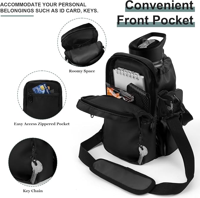 Water Bottle Holder with Strap, 32/40oz Insulation Water Bottle Carrier Bag - Image 2