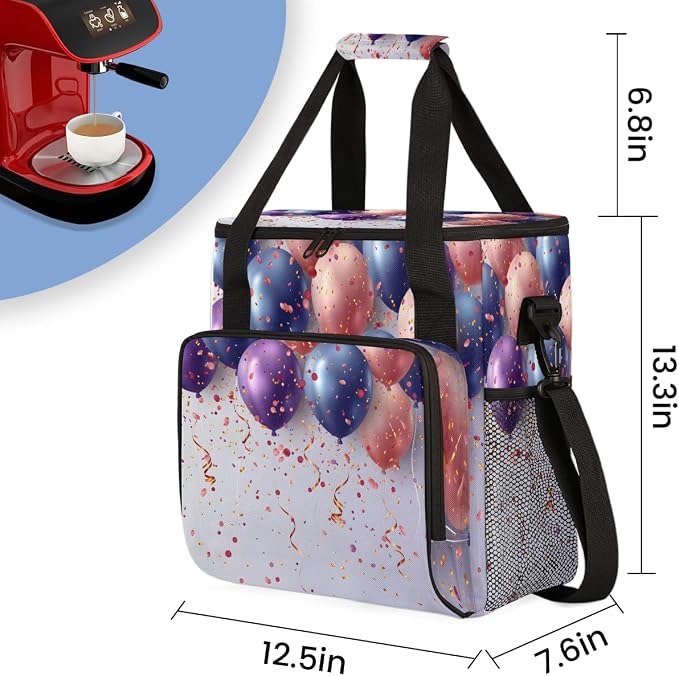 Colorful Balloon Coffee Maker Travel Bag, Portable Storage Tote Bag - Image 2