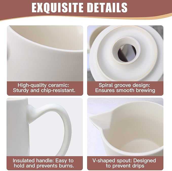 Ceramic Pour Over Coffee Maker Dripper - Image 3