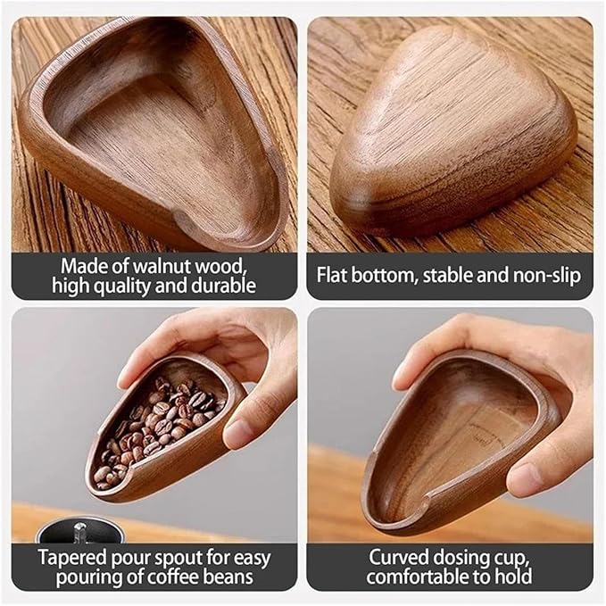 Multi-functional Wooden Coffee Bean Dosing Cup - Image 5