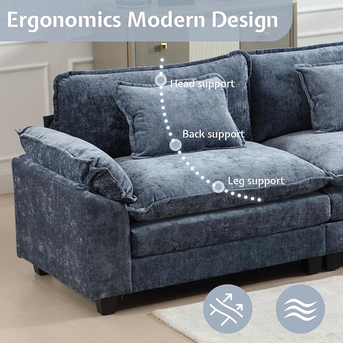 Modular Sectional Sofa, Cloud Couch - Image 7