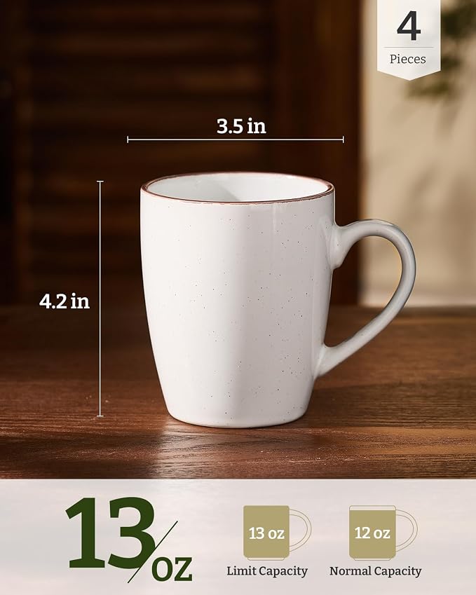 famiware Venus Coffee Mugs for 4, 13 oz Mug Set, Dringking Cup - Image 4
