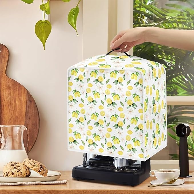 Lemon Print Coffee Maker Cover - Image 5