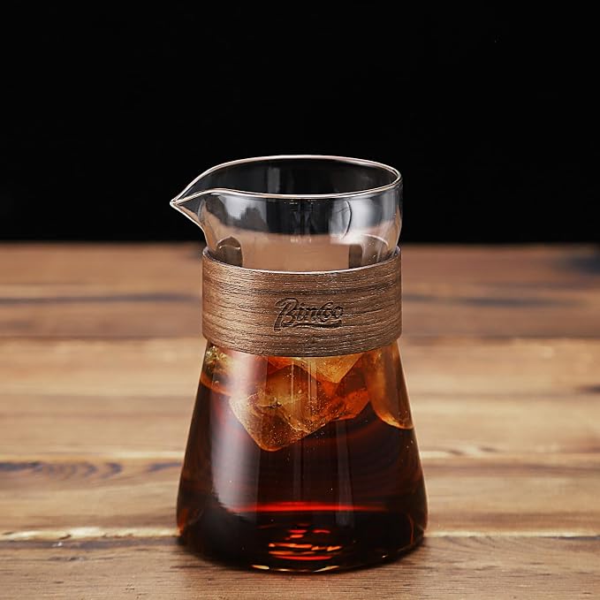 16 oz Glass Coffee Carafe with Wood Heat-Resistant Layer, Pour Over Coffee - Image 9