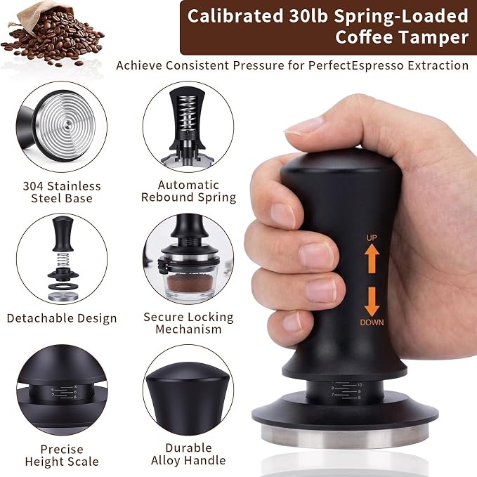 26 PCS Espresso Accessories Kit, Espresso Tamper Kit Coffee Tamper Set - Image 3