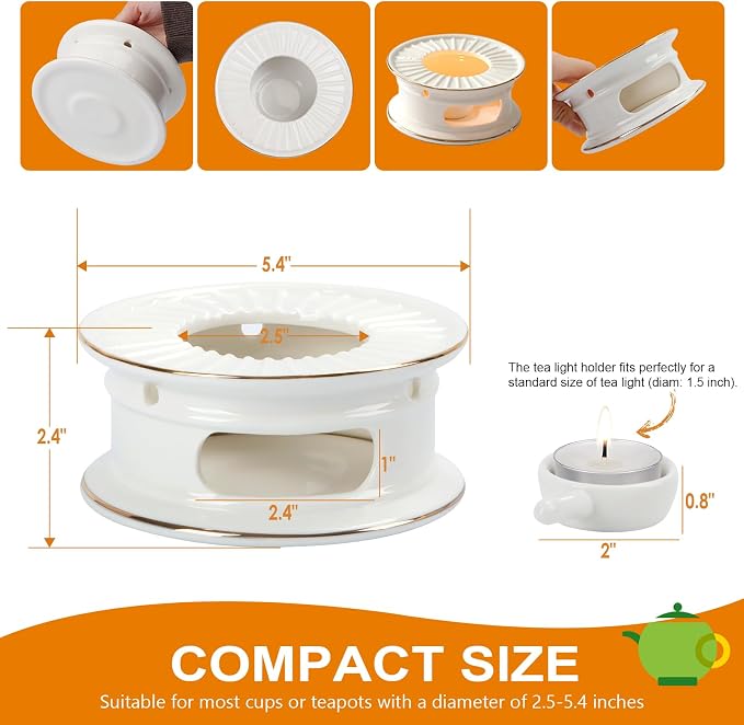 KAYCROWN Teapot Warmer, Ceramic Tea Warmer - Image 6