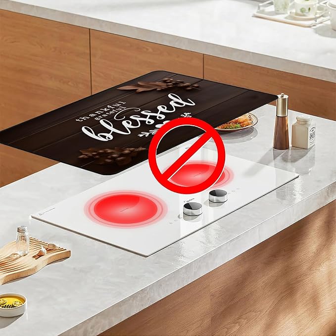 Blessed Stove Top Cover 28.3 x 20.5 Inches, Heat Resistant Glass Stove - Image 6