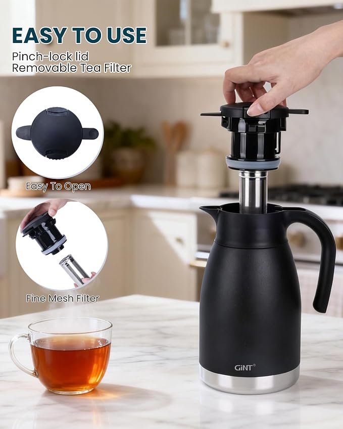 GiNT Stainless Steel Thermal Coffee Carafe Lid - Image 8