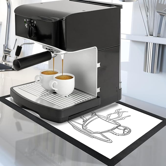 Coffee Bar Mat - Coffee Gifts - Coffee Lover - Coffee Bar Accessories - Barista - Image 2