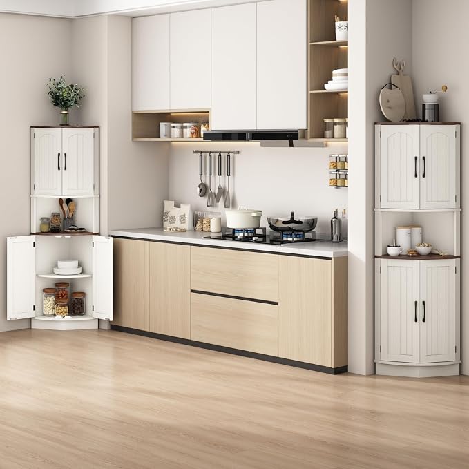 HOKYHOKY Tall Corner Cabinet, 64.7" Corner Storage Cabinet - Image 8