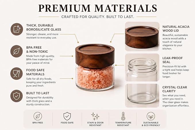 Wide Mouth Glass Storage Jars - Image 4