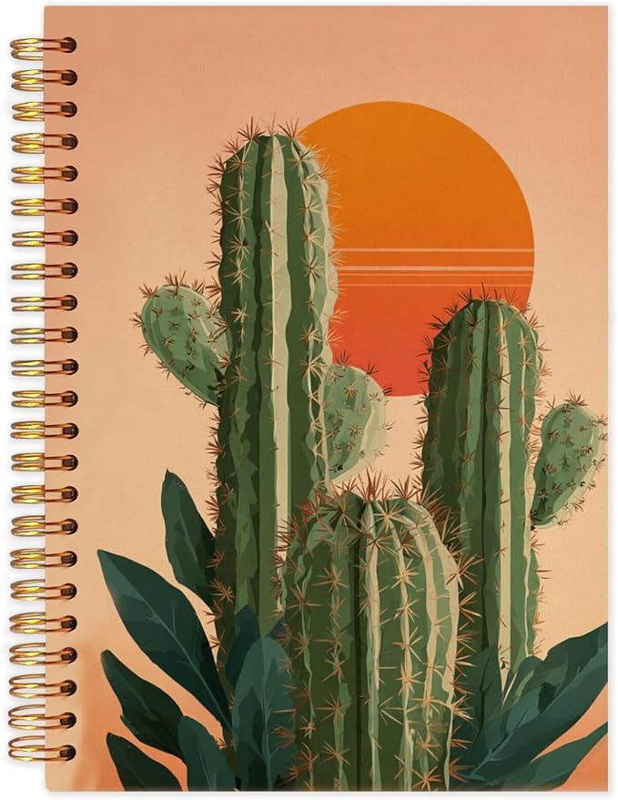 kunlisa Boho Western Spiral Notebook Journal 5.5x8.3, Western Office Supplies by Kunlisa