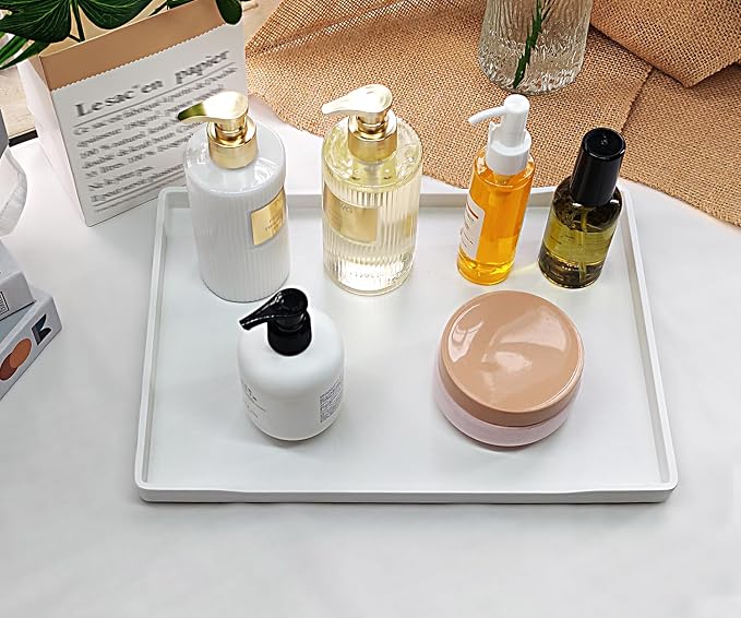 White Serving Tray for Gathering Small Items | Serving Accessory, Stackable - Image 2