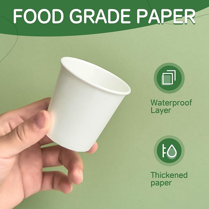 600 Pack 3 oz Paper Cups, Small Coffee Cups, Disposable Mini Bathroom Mouthwash - Image 5