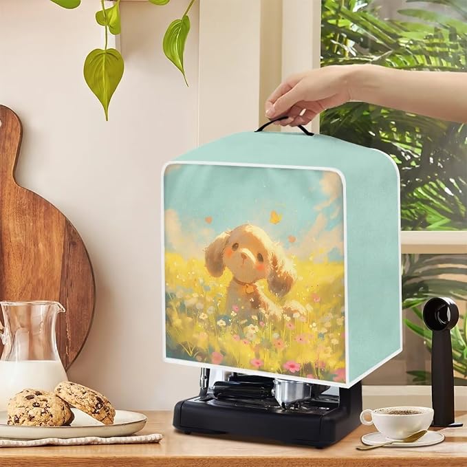 Dog Daisy Coffee Machine Dust Cover Waterproof Universal Barista Express - Image 4