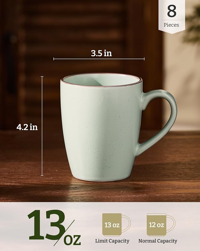famiware Venus Coffee Mugs for 8, 13 oz Mug Set, Dringking Cup - Image 4
