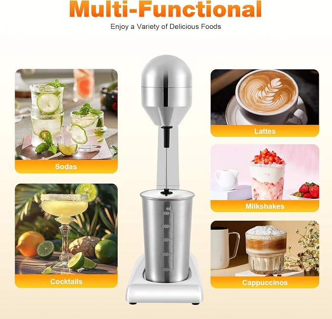 Commercial Electric Milkshake Maker, Stainless Steel Milk Shakes Machine - Image 3