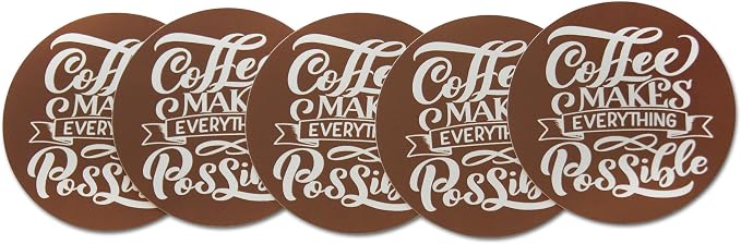 Novel Merk Coffee Word Art Vinyl Stickers - Image 6