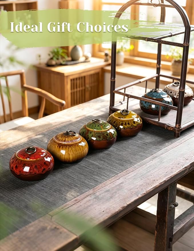 Simcat Ceramic Storage Jars, Exquisite Glaze Food Canisters - Image 3
