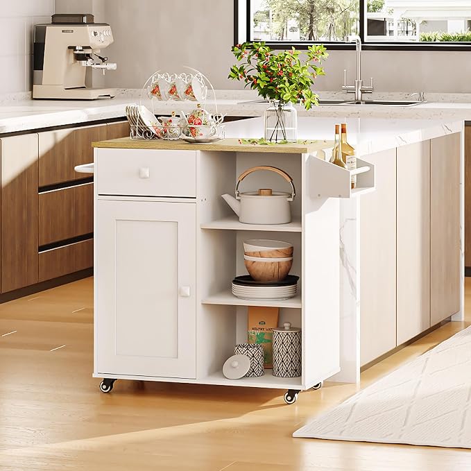 HOOBRO Kitchen Island, Storage Cabinet - Image 2