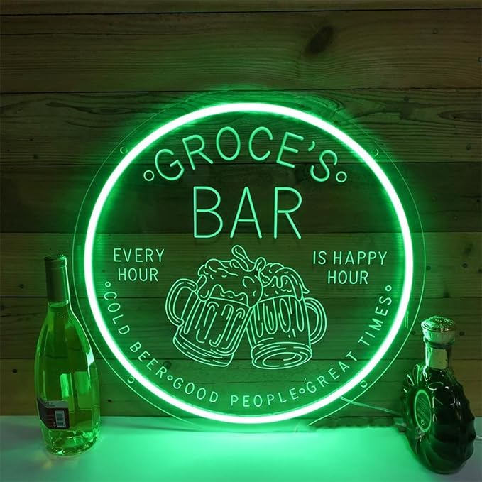 Custom Name Bar Neon Sign Dimmable Open LED Neon Light Wall Decor Beer Whiskey - Image 6