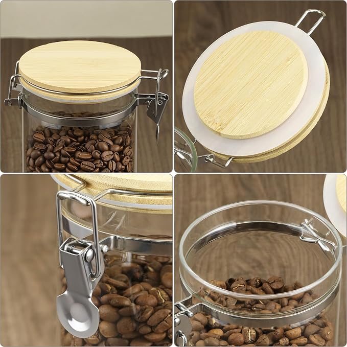 QWORK Clear Borosilicate Glass Storage Jar - Image 4