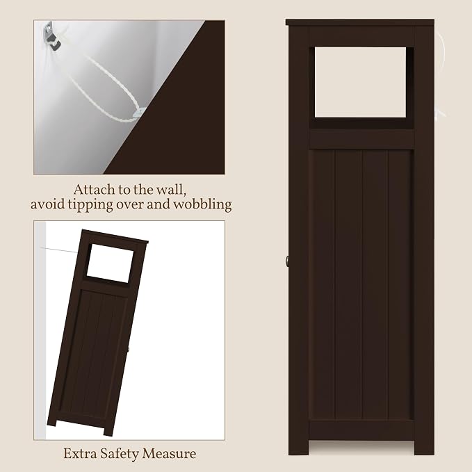 Yaheetech Wood Bathroom Floor Cabinet - Image 8