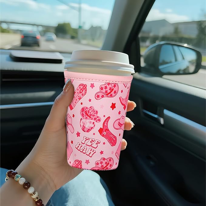 Reusable Insulated Sleeve for Iced Coffee Cup, Coffee Neoprene Sleeve for Cold - Image 2