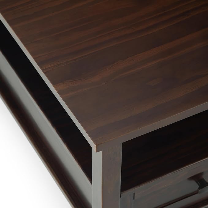 SIMPLIHOME Warm Shaker Square Coffee Table - Image 7