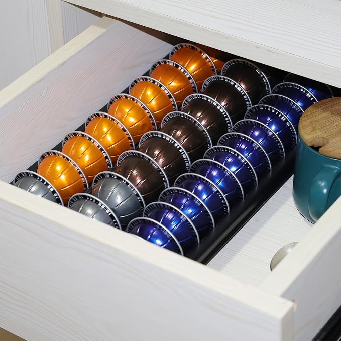 Coffee Pod Storage holder, Drawer Insert tray Holds 60-90pods Compatible - Image 3