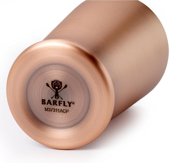 Barfly Cocktail Shaker with Weighted Bottom, Deluxe 18 oz, Antique Copper - Image 5