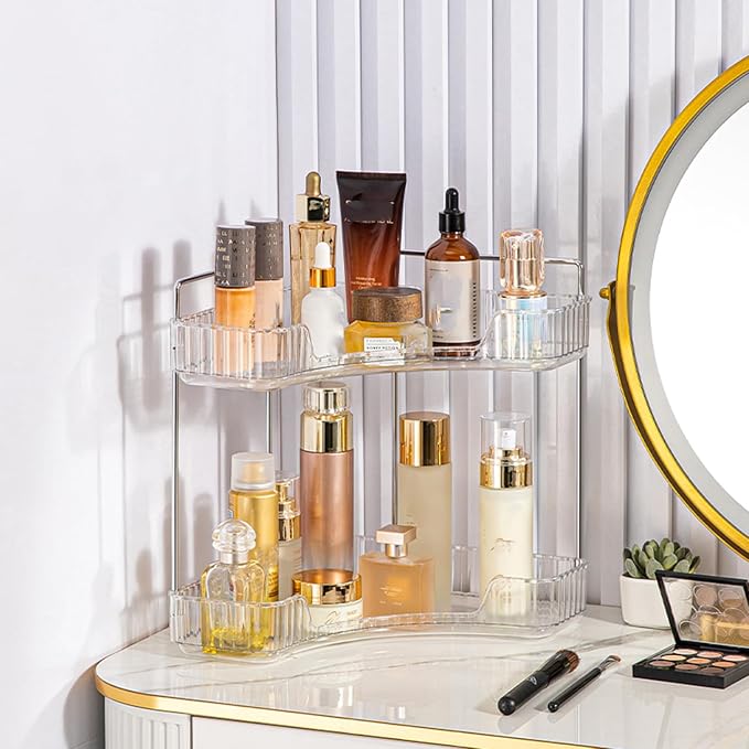Corner Bathroom Counter Organizer, Vanity Trays by Unknown