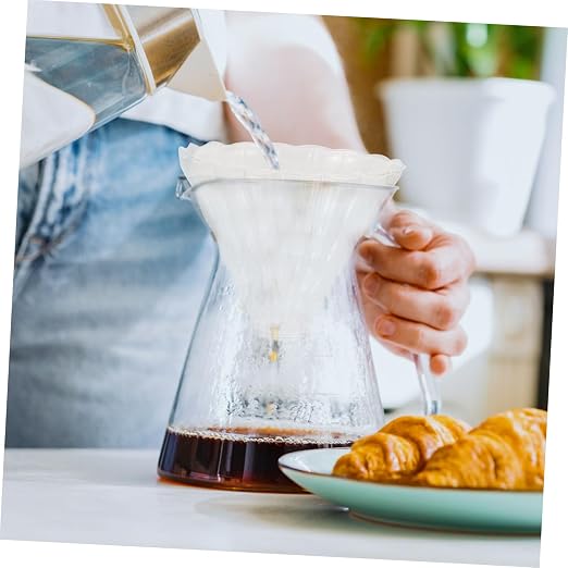 Vaguelly 2pcs Heat-Resistant Glass Coffee Dripper Funnel Coffee Filter Tool - Image 2