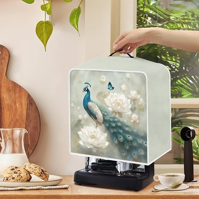 Peacock Coffee Maker Dust Cover Universal Coffee Machine Covers - Image 4