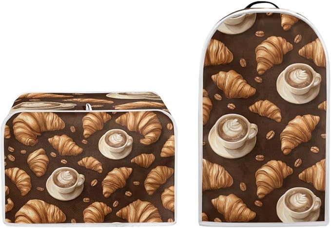 doginthehole Coffee Croissant Blender Cover Toaster Covers 2Pcs Small Appliance - Image 5
