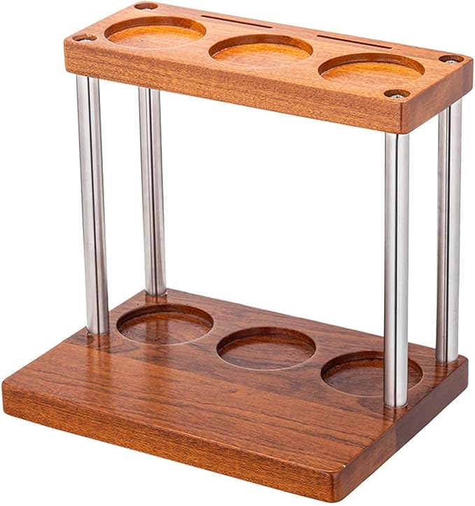 Space Saving Coffee Equipment Organizers Stylish Two Layer Wood Coffee Machine - Image 9