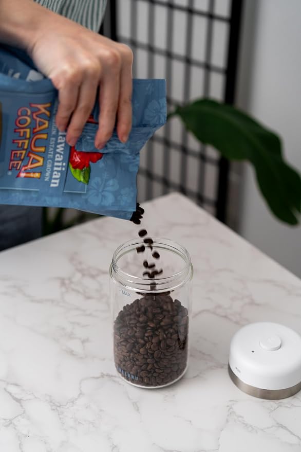 Smart Coffee Container & Food Storage w/Electric Vacuum Seal, Airtight Coffee - Image 6