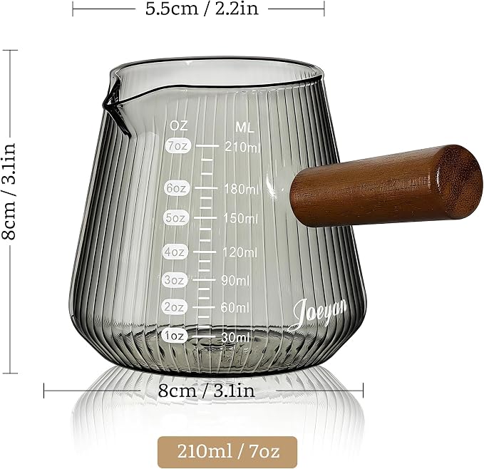 Joeyan Espresso Measuring Cup, 7oz Gray Espresso Shot Cups - Image 2