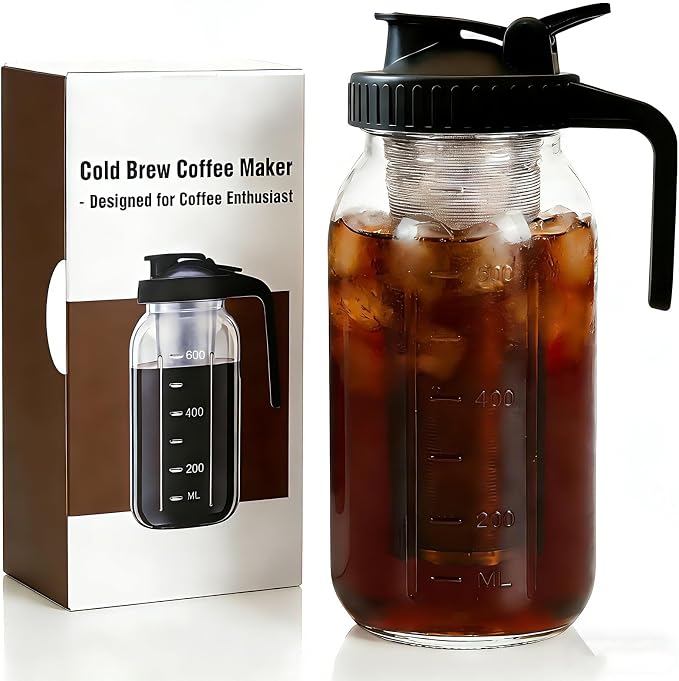 Cold Brew Coffee Maker, 32oz Mason Jar Pitcher by ComfortCraftedLiving